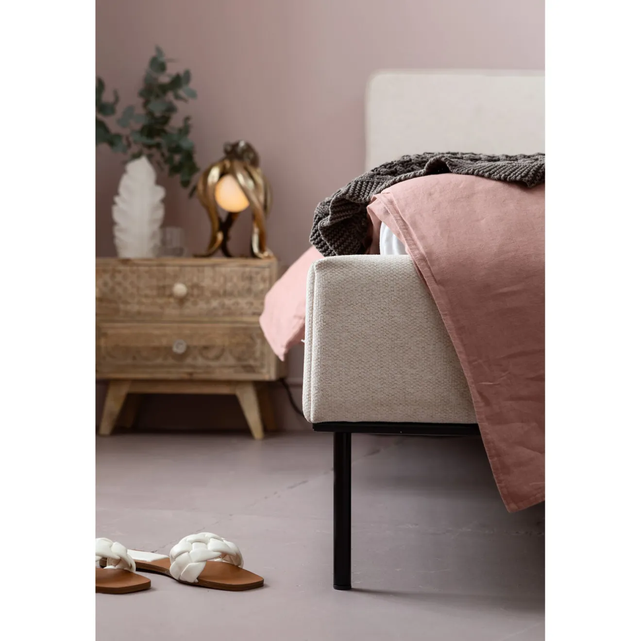 KARE Design Lits Rembourres|Lit East Side Beige 160X200Cm