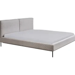 KARE Design Lits Rembourres|Lit East Side Velours Cotele Gris 180X200Cm
