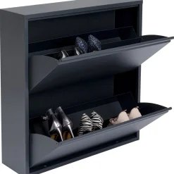 KARE Design Rangements À Chaussures Rabattables|Meuble À Chaussures Caruso 2 Double Anthracite