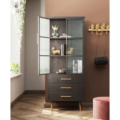 KARE Design Vitrines|Meuble Haut La Gomera 2-Portes/3-Tiroirs