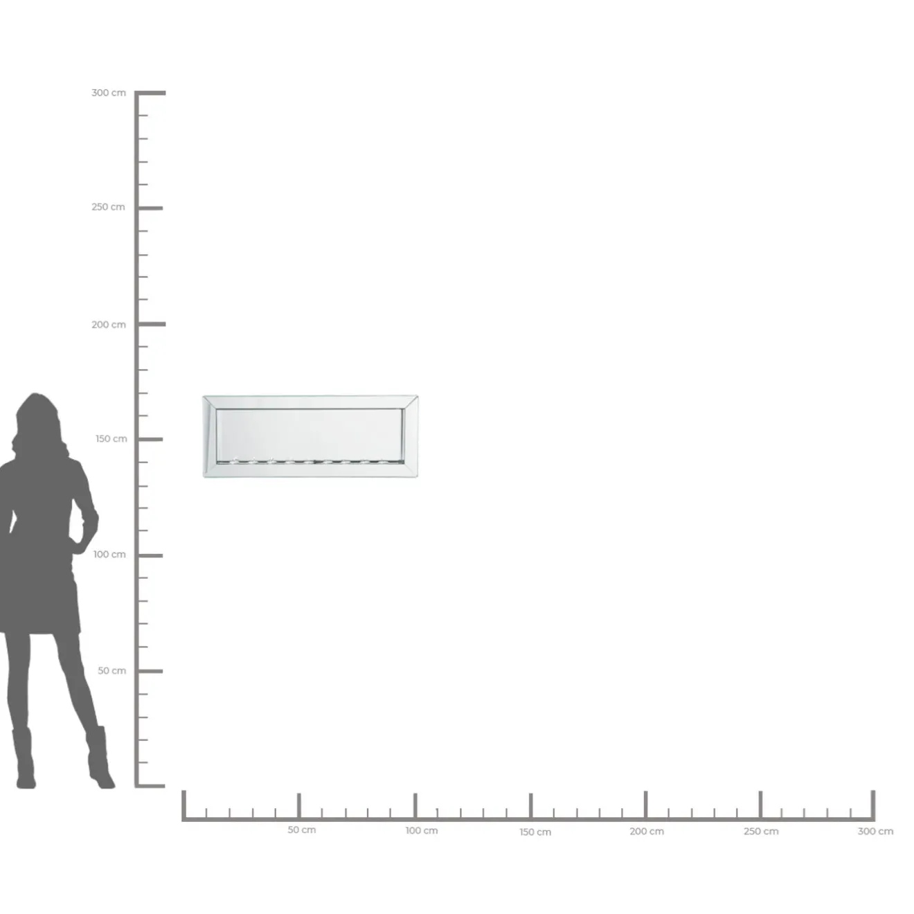 KARE Design Miroirs Muraux|Miroir Big Beauty Candle Light 90X35Cm