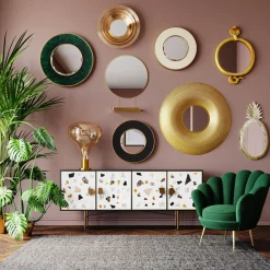 KARE Design Miroirs Muraux|Miroir Mural Fold Wire O61Cm