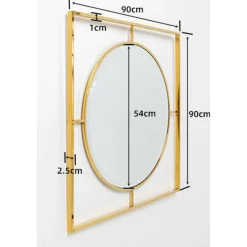 KARE Design Miroirs Muraux|Miroir Stanford Frame Round Gold O90Cm