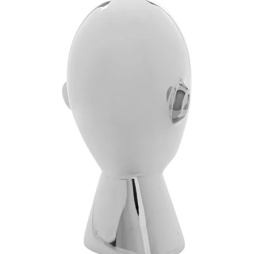 KARE Design Objets Déco|Objet Décoratif Abstract Face Argente 22Cm