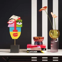 KARE Design Objets Déco|Objet Décoratif Abstract Face Multicolour 52