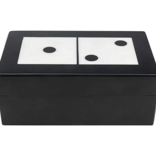 KARE Design Objets Déco|Objet Décoratif Domino Noir/Blanc 14X5Cm