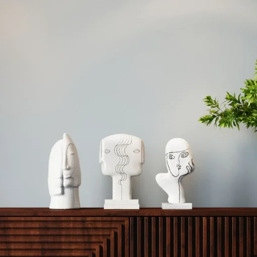 KARE Design Objets Déco|Objet Décoratif Face Siblings 30Cm
