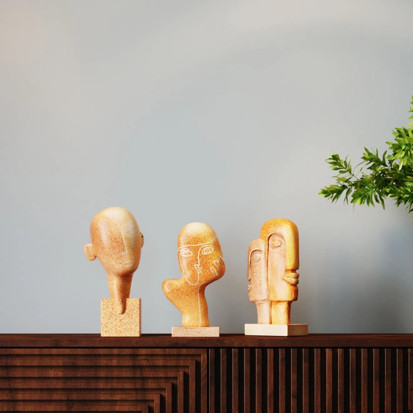 KARE Design Objets Déco|Objet Décoratif Half A Face 30Cm