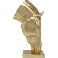 KARE Design Objets Déco|Objet Décoratif Horse Face Dore 72Cm