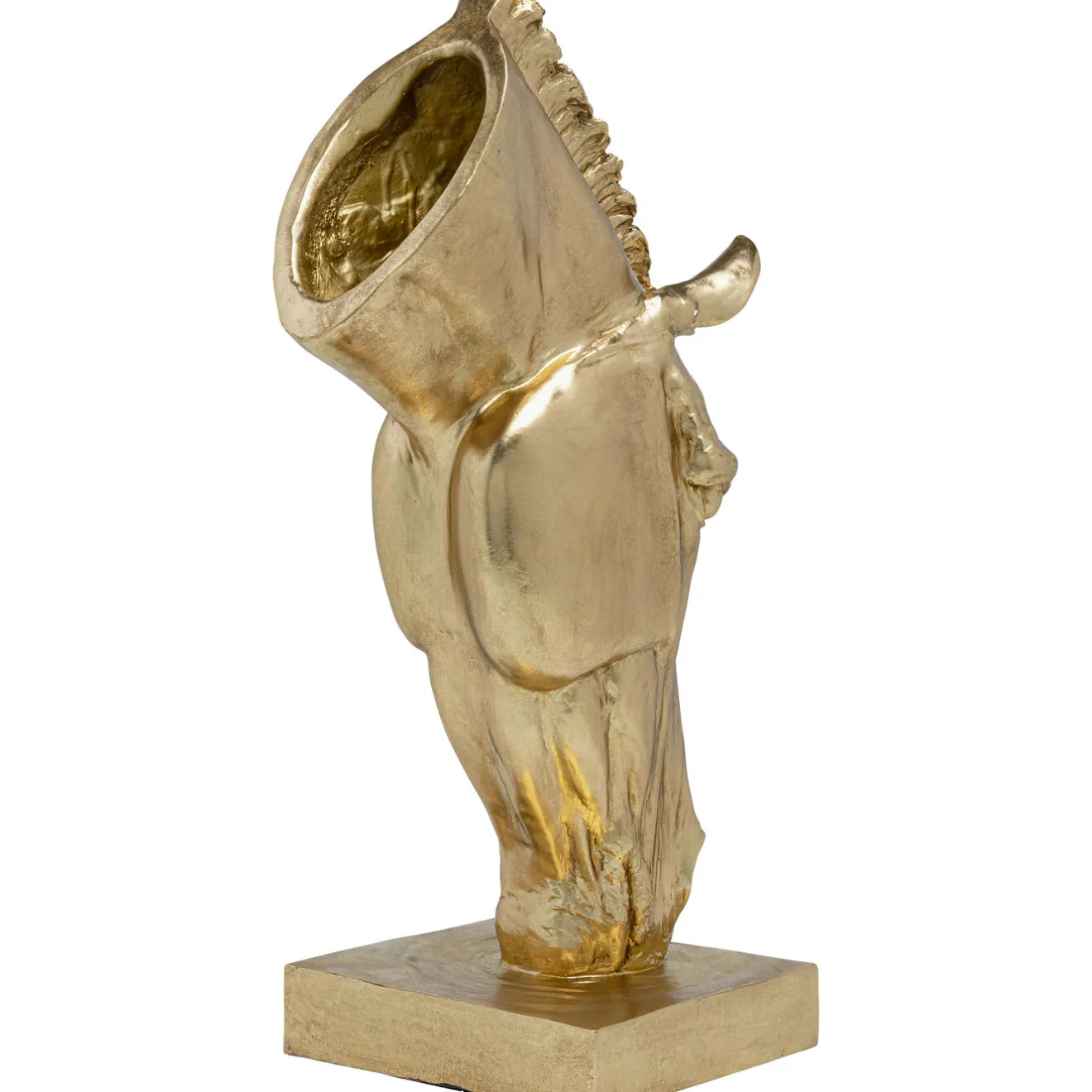 KARE Design Objets Déco|Objet Décoratif Horse Face Dore 72Cm