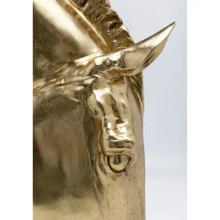 KARE Design Objets Déco|Objet Décoratif Horse Face Dore 72Cm