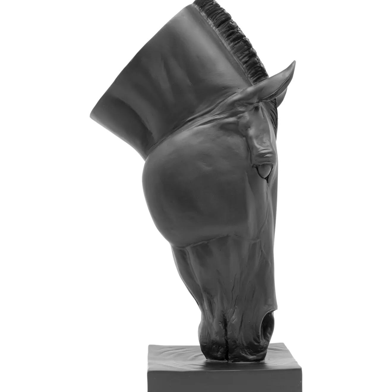 KARE Design Objets Déco|Objet Décoratif Horse Face Noir 57Cm