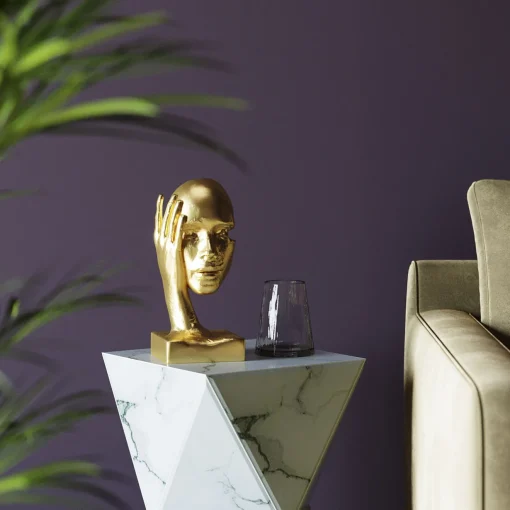 KARE Design Objets Déco|Objet Décoratif In My Mind Dore 30Cm