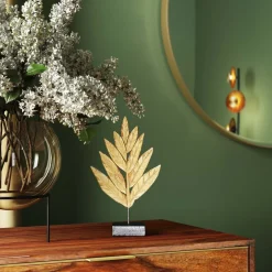 KARE Design Objets Déco|Objet Décoratif Leaves Dore 25Cm
