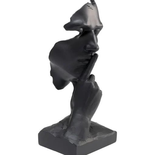 KARE Design Objets Déco|Objet Décoratif Quiet Face Noir 31Cm