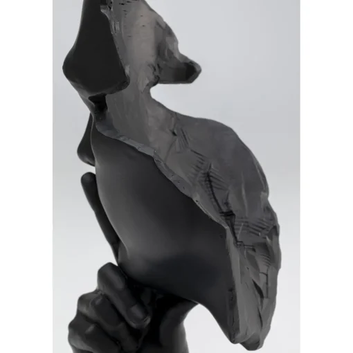 KARE Design Objets Déco|Objet Décoratif Quiet Face Noir 31Cm