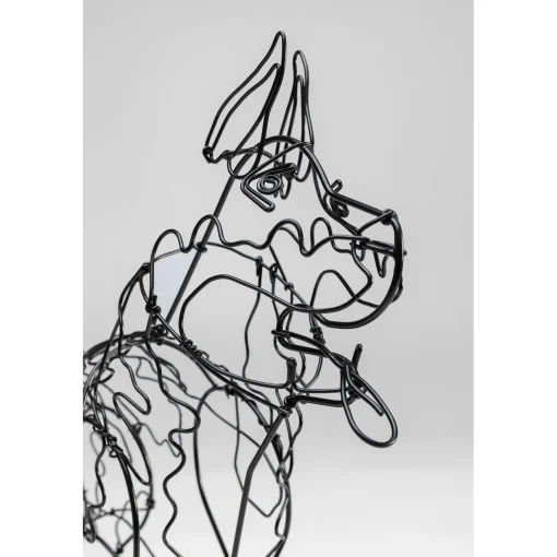 KARE Design Objets Déco|Objet Décoratif Wire Attack Dog 36Cm