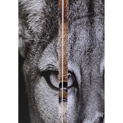 KARE Design Paravents|Paravent King Lion Vs Cat Girl 120X180