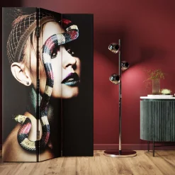 KARE Design Paravents|Paravent Royal Headdress Vs Snake Girl 120X180