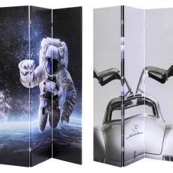 KARE Design Paravents|Paravent Triptychon Man Vs Oldtimer 120X180