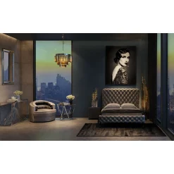 KARE Design Tables De Chevet|Petite Commode Luxury Push 2 Tiroirs Gris