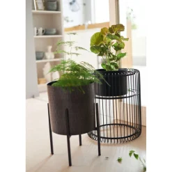 KARE Design Caches Pots|Pot A Plantes Mynah Noir 42Cm