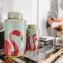 KARE Design Boîtes Décoratives|Recipient Décoratif Flamingos 29Cm