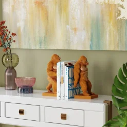 KARE Design Serre Livres|Serre-Livres Gorilla Orange (2/Set)