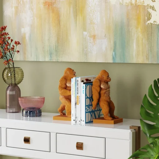 KARE Design Serre Livres|Serre-Livres Gorilla Orange (2/Set)