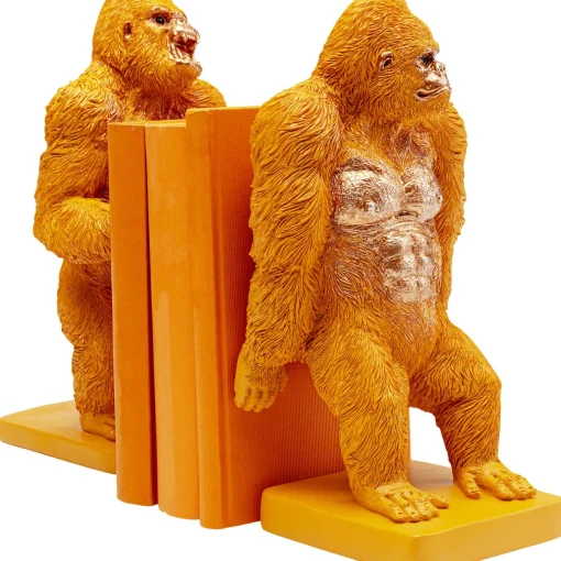KARE Design Serre Livres|Serre-Livres Gorilla Orange (2/Set)