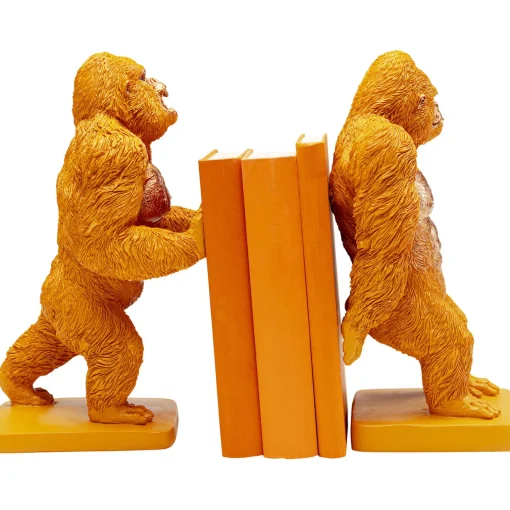 KARE Design Serre Livres|Serre-Livres Gorilla Orange (2/Set)