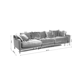 KARE Design 3 Places|Sofa Lullaby 3-Places Petrole