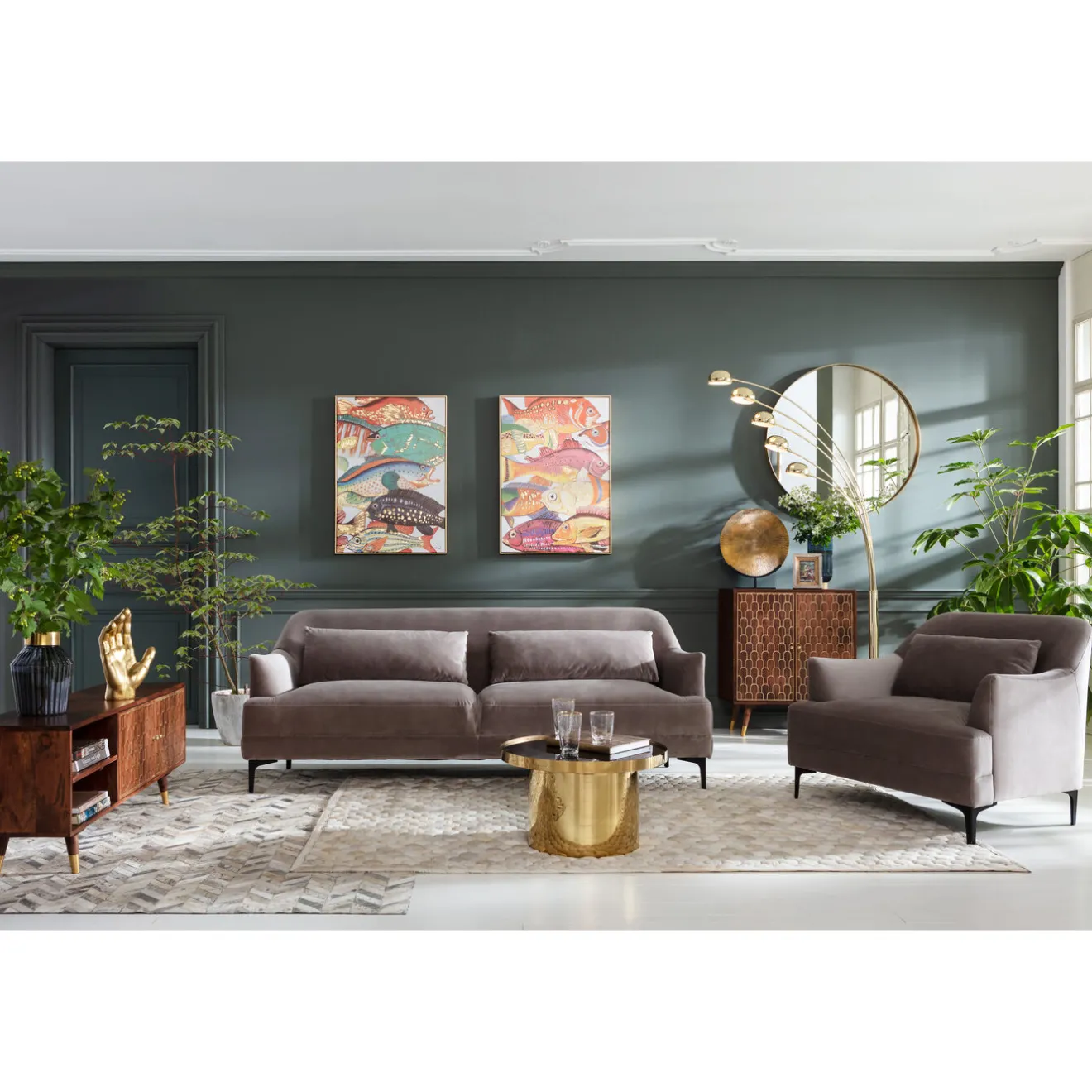KARE Design 3 Places|Sofa Proud 3-Places Gris