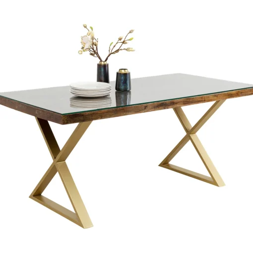KARE Design Piètements De Tables|Structure Tavola Cross Laiton (2/Set)
