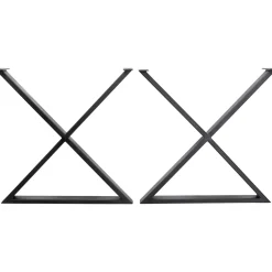 KARE Design Piètements De Tables|Structure Tavola Cross Noir (2/Set)