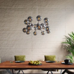 KARE Design Suspensions|Suspension Atomic Balls Argente O74Cm