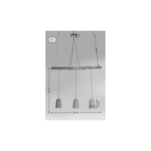KARE Design Suspensions|Suspension Dining Concrete Noir Tre