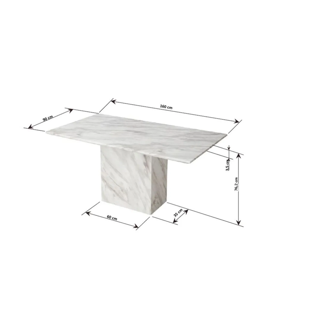 KARE Design Tables À Manger|Table Artistico Marble 160X90