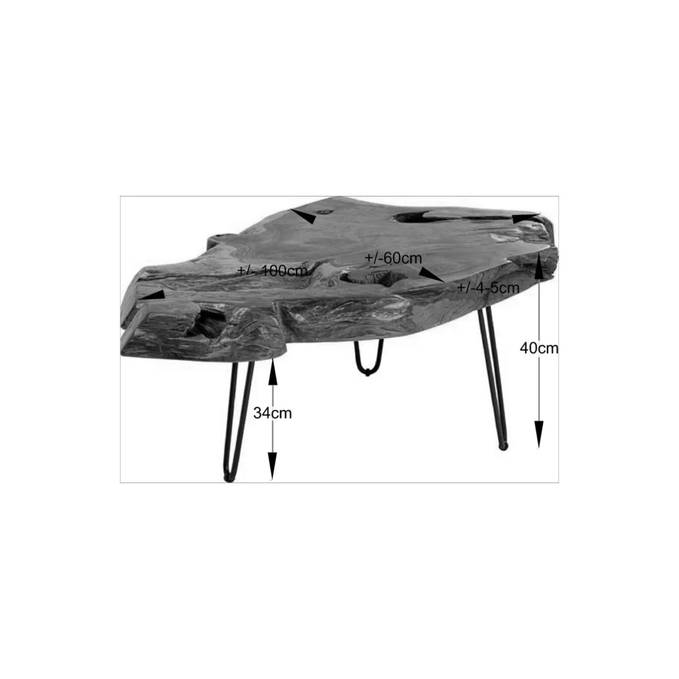 KARE Design Tables Basses|Table Basse Aspen Nature 100X60