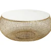 KARE Design Tables Basses|Table Basse Cesta Marble Dore O100Cm
