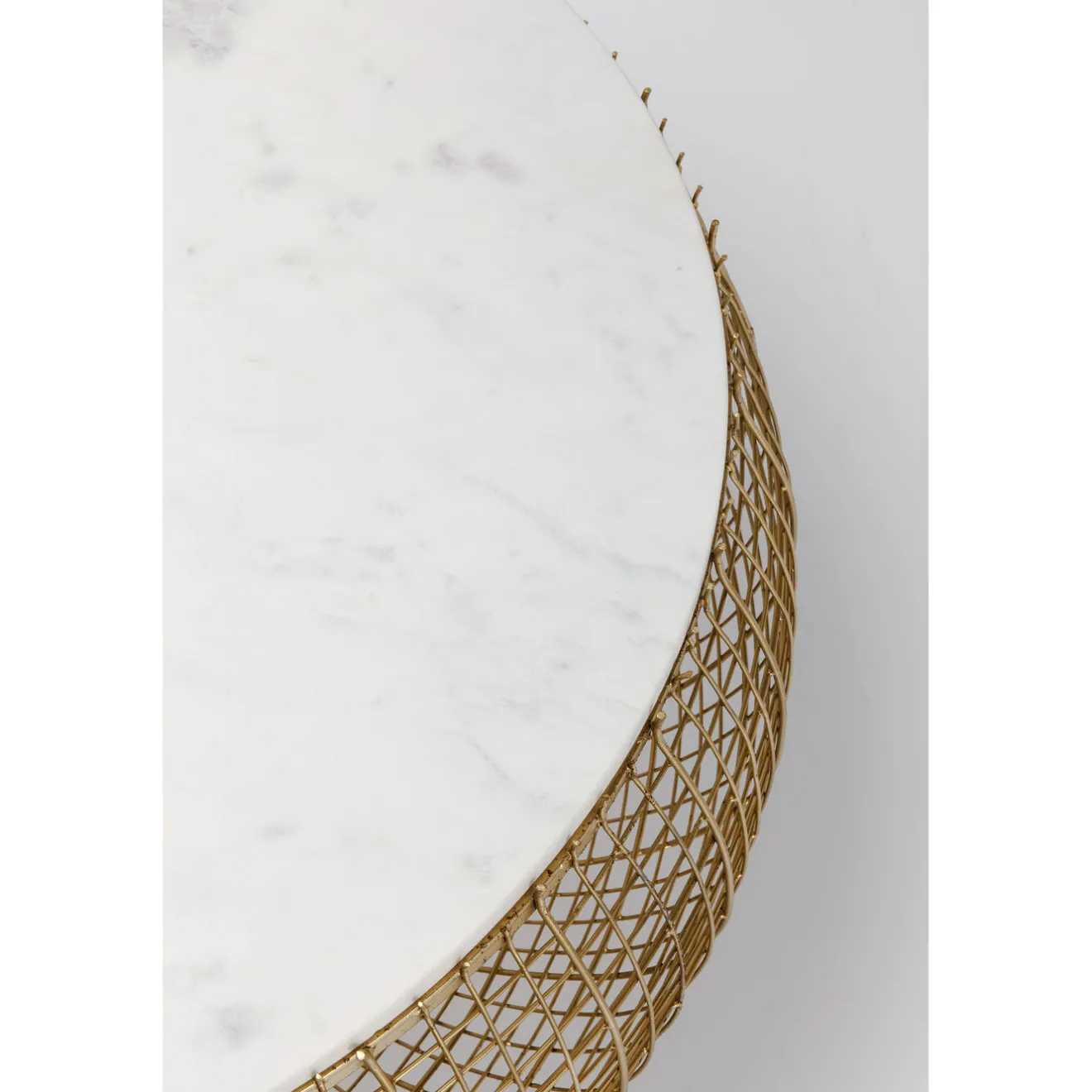 KARE Design Tables Basses|Table Basse Cesta Marble Dore O100Cm