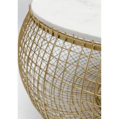 KARE Design Tables Basses|Table Basse Cesta Marble Dore O100Cm
