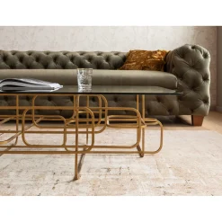 KARE Design Tables Basses|Table Basse Meander Dore 140X80