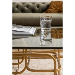 KARE Design Tables Basses|Table Basse Meander Dore 140X80