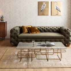 KARE Design Tables Basses|Table Basse Meander Dore 140X80