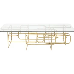 KARE Design Tables Basses|Table Basse Meander Dore 140X80