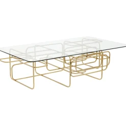 KARE Design Tables Basses|Table Basse Meander Dore 140X80
