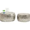 KARE Design Tables Basses|Table Basse Pebbles Deluxe Argente (Jeu De 2)
