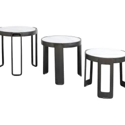 KARE Design Tables Basses|Table Basse Perelli Noir (3/Set)
