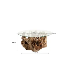 KARE Design Tables Basses|Table Basse Roots O100Cm